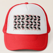 Funny Christmas Pooping Dogs Pattern Truckerkappe (Vorderseite)