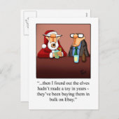 Funny Christmas Postcard Feiertagspostkarte (Vorne/Hinten)