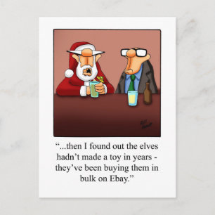 Funny Christmas Postcard Feiertagspostkarte