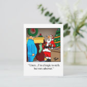Funny Christmas Postcard Feiertagspostkarte (Stehend Vorderseite)