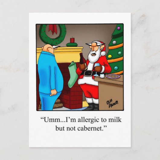 Funny Christmas Postcard Feiertagspostkarte (Vorderseite)