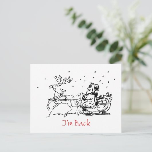 Funny Christmas Postcard Postkarte (Stehend Vorderseite)