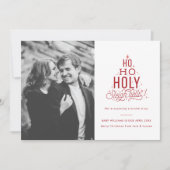 Funny Christmas Pregnancy Ankündigung Ho Ho Heilig (Vorderseite)