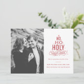 Funny Christmas Pregnancy Ankündigung Ho Ho Heilig (Stehend Vorderseite)