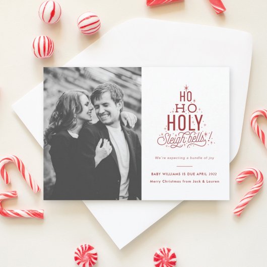 Funny Christmas Pregnancy Ankündigung Ho Ho Heilig