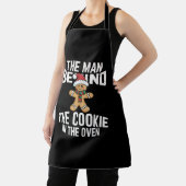 Funny Christmas Pregnancy Man Behind Cookie Schürze (InSitu)
