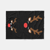 Funny Christmas Pregnancy Reindeer Pregnancy Annou Fleecedecke (Vorderseite (Horizontal))