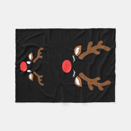 Funny Christmas Pregnancy Reindeer Pregnancy Annou Fleecedecke (Vorderseite (Horizontal))