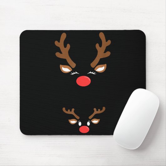 Funny Christmas Pregnancy Reindeer Pregnancy Annou Mousepad (Mit Mouse)