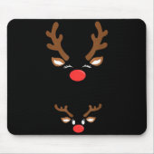 Funny Christmas Pregnancy Reindeer Pregnancy Annou Mousepad (Vorne)