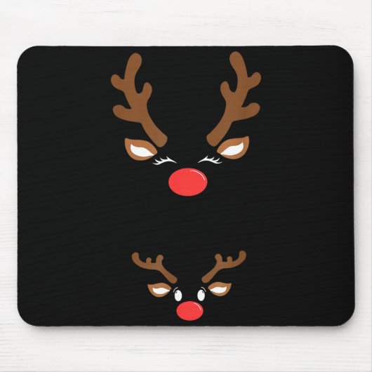 Funny Christmas Pregnancy Reindeer Pregnancy Annou Mousepad (Vorne)