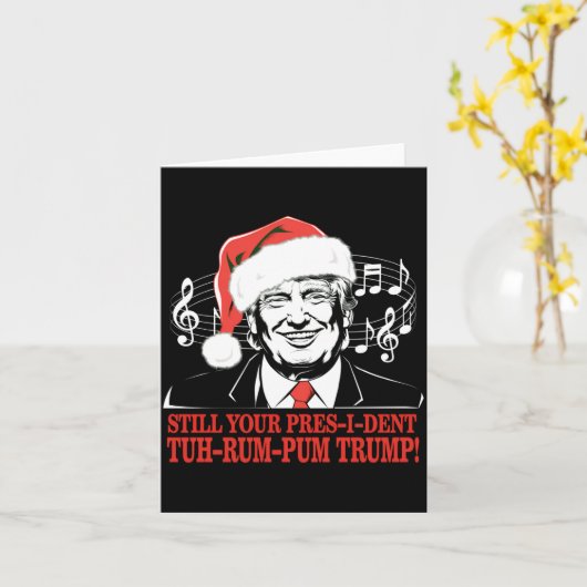 Funny Christmas President Trump Pajamas Ugly Xmas  Karte (Gelbe Blume)