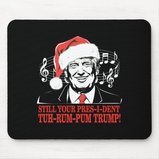 Funny Christmas President Trump Pajamas Ugly Xmas  Mousepad (Vorne)