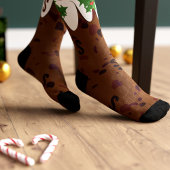 Funny Christmas Pudding Custom Holiday Socks Socken