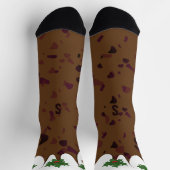 Funny Christmas Pudding Custom Holiday Socks Socken (Oben)