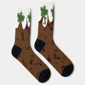 Funny Christmas Pudding Custom Holiday Socks Socken (Rechts)