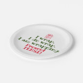 Funny Christmas Puff | Niedlich Holiday Grammar Pappteller (Schrägansicht)