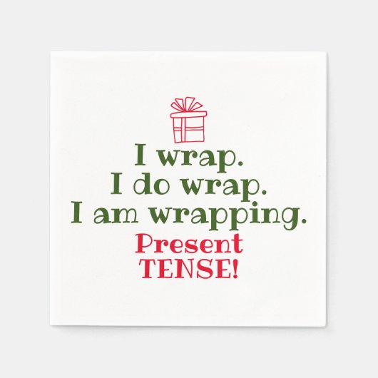 Funny Christmas Puff | Niedlich Holiday Grammar Serviette (Vorderseite)
