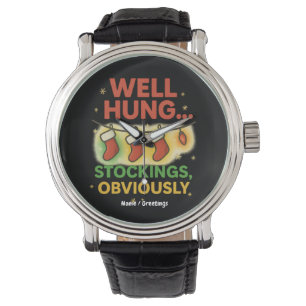 Funny Christmas Puff "Well Hung Strumpfs offensich Armbanduhr