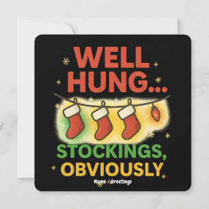 Funny Christmas Puff "Well Hung Strumpfs offensich Einladung