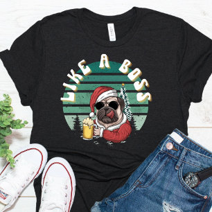 Funny Christmas Pug Dog T Shirt