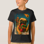 Funny Christmas Pug Shirt - Selfie With Santa Xmas (Vorderseite)