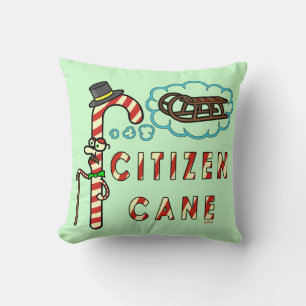 Funny Christmas Pun Citizen Cane Kissen