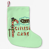 Funny Christmas Pun Citizen Cane Kleiner Weihnachtsstrumpf (Vorderseite)