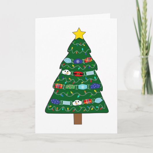 Funny Christmas Quarantäne Mask Maker Nurse Karte (Vorderseite)