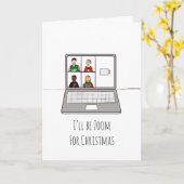 Funny Christmas Quarantine Social Distancing Karte (Gelbe Blume)