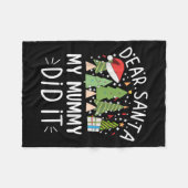 Funny Christmas Quote Sayings Dear Santa My Mummy Fleecedecke (Vorderseite (Horizontal))