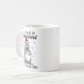 Funny Christmas Raccoon Feral And Pregnant Don't T Kaffeetasse (Vorderseite Links)