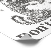 Funny Christmas Raccoon Feral And Pregnant Don't T Poster (Ecke)