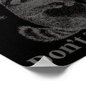 Funny Christmas Raccoon Feral And Pregnant Don't T Poster (Ecke)