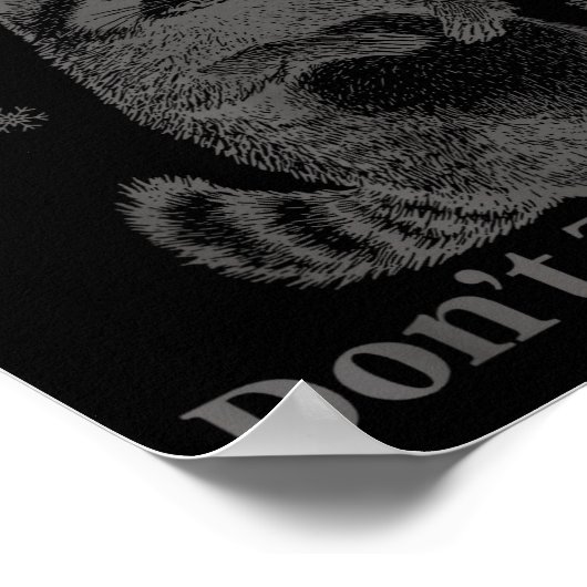 Funny Christmas Raccoon Feral And Pregnant Don't T Poster (Ecke)