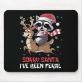 Funny Christmas Raccoon Meme Sorry, dass Santa ich Mousepad (Vorne)