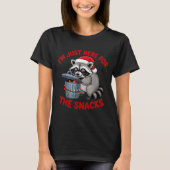 Funny Christmas Raccoon Shirt I'm Just Here For Th (Vorderseite)