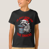 Funny Christmas Raccoon Shirt I'm Just Here For Th (Vorderseite)