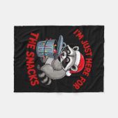 Funny Christmas Raccoon Shirt I'm Just Here For Th Fleecedecke (Vorderseite (Horizontal))