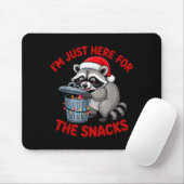 Funny Christmas Raccoon Shirt I'm Just Here For Th Mousepad (Mit Mouse)