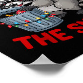 Funny Christmas Raccoon Shirt I'm Just Here For Th Poster (Ecke)