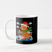 Funny Christmas Ramen Cat Eating Noodles Japanese  Kaffeetasse (Links)