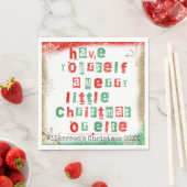 Funny Christmas Ransom Note vom Weihnachtsmann Serviette (Beispiel)