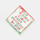 Funny Christmas Ransom Note vom Weihnachtsmann Serviette (Ecke)