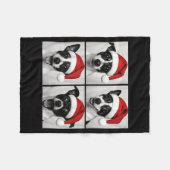 Funny Christmas Rat Terrier Santa Dog Lover Photo Fleecedecke (Vorderseite (Horizontal))