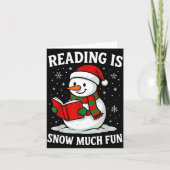 Funny Christmas Reading Is Snow Much Snowman Book  Karte (Vorderseite)