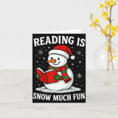 Funny Christmas Reading Is Snow Much Snowman Book Karte (Gelbe Blume)