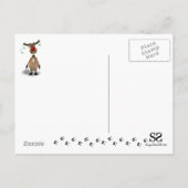 Funny Christmas Red Nosed Reindeer Feiertagspostkarte (Rückseite)