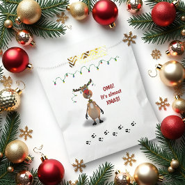 Funny Christmas Red Nosed Reindeer - Fevor Bag Geschenktütchen