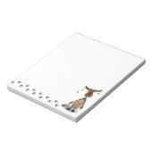 Funny Christmas Red Nosed Reindeer Notizblock (Rotiert)